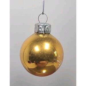 Vintage Solid gold  East Germany Glass Christmas Ornament 1940's